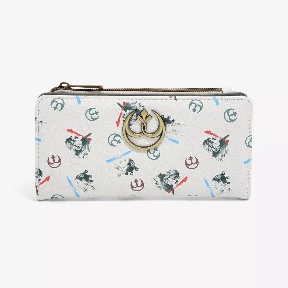 NWT Her Universe Star Wars Rey & Kylo Ren Lightsaber Wallet